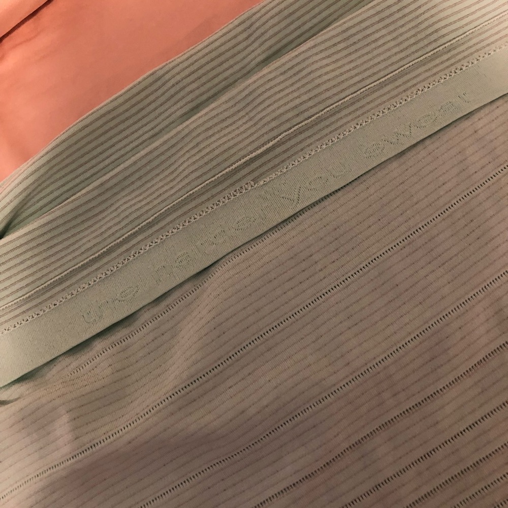 Lululemon Mens Metal Vent Tech Short Sleeve Medium Aquamarine Stripe - Picture 3 of 6